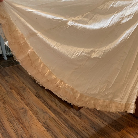 Wedding dress handmade 1975 muslin, lace size 12 - Picture 5 of 17